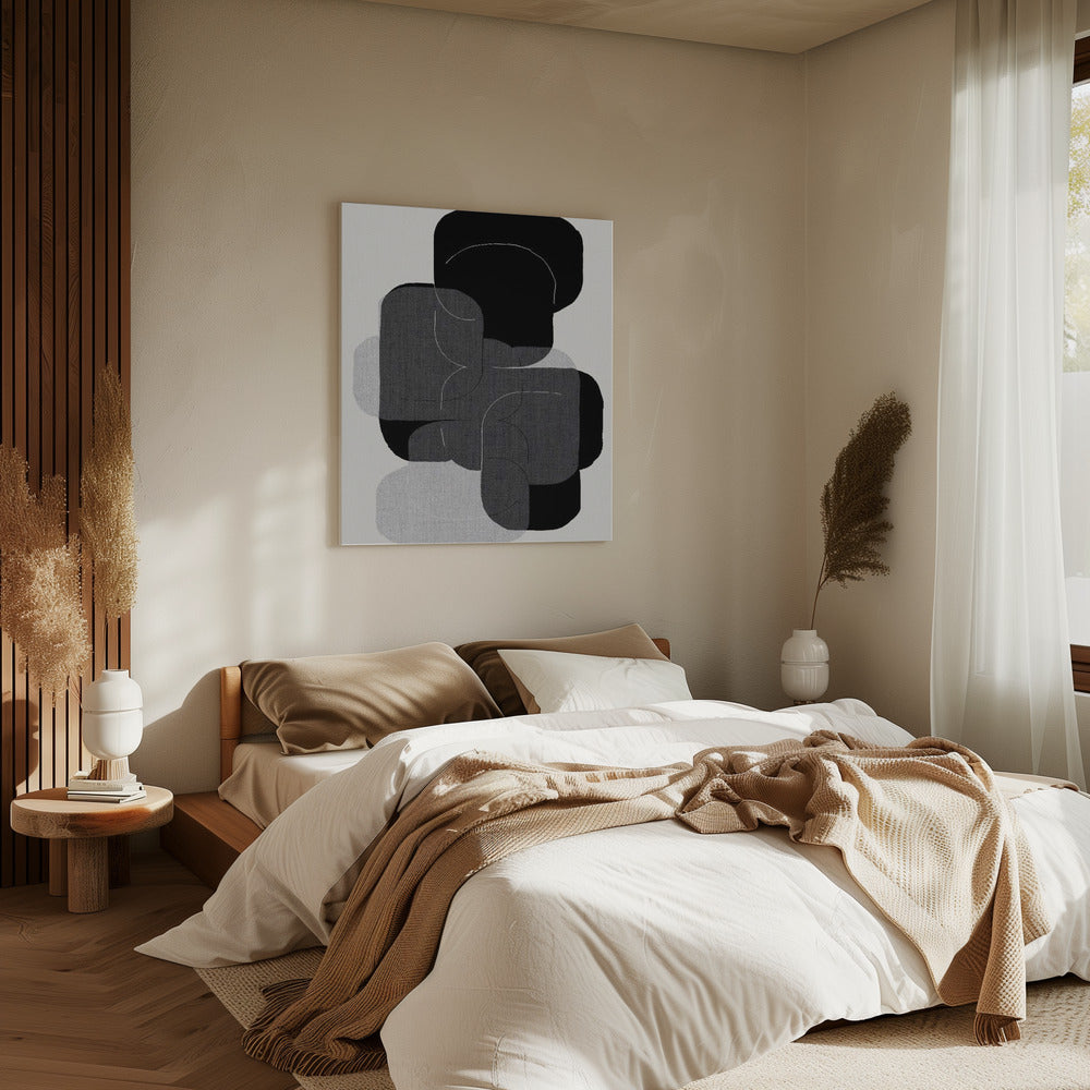 Monochrome lagen | Canvas