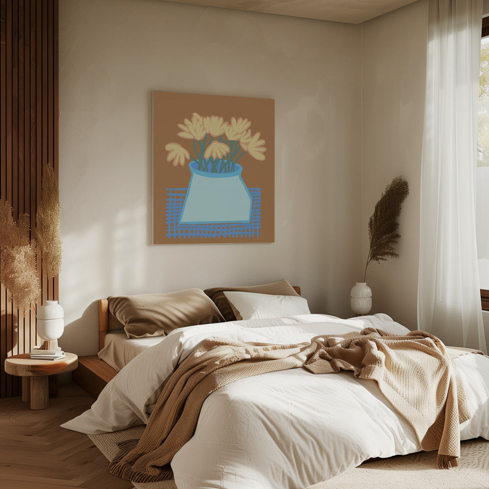 Madeliefjes in vaas | Canvas