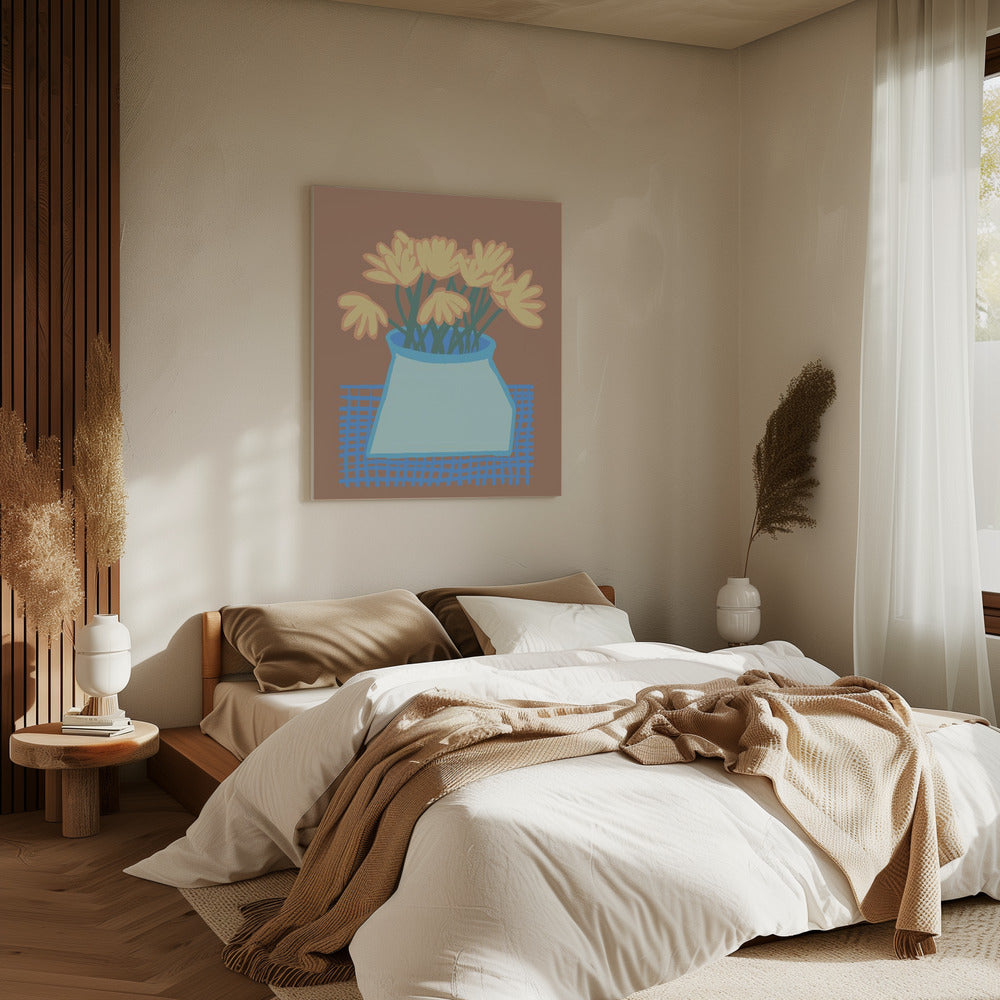 Madeliefjes in vaas | Canvas