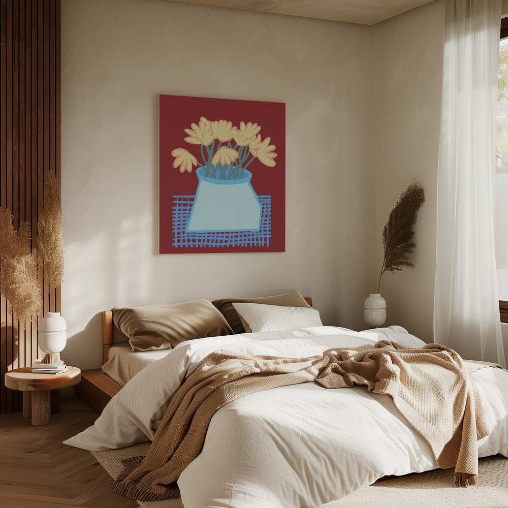 Madeliefjes in vaas | Canvas