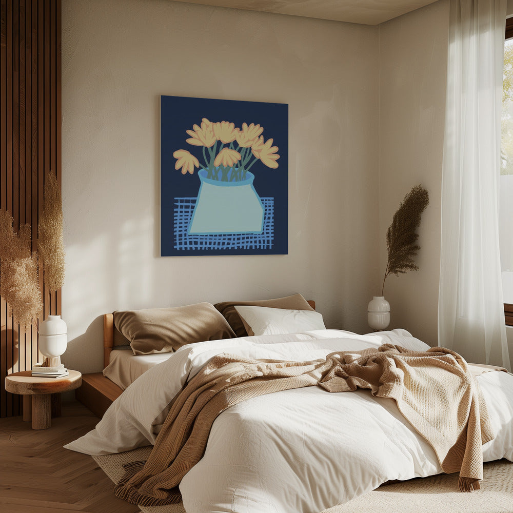 Madeliefjes in vaas | Canvas