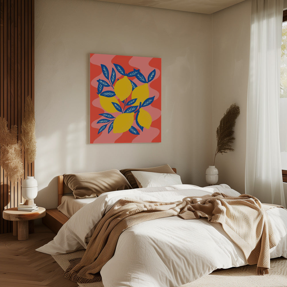 Levendige citroenuitbarsting | Canvas
