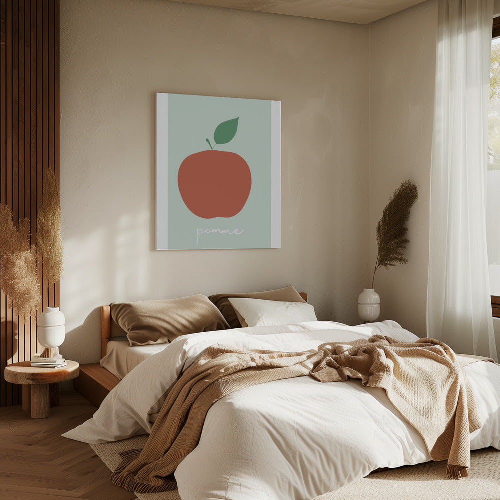 La Pomme (gedempt rood) | Canvas