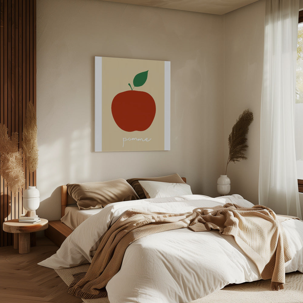 La Pomme (helderrood) | Canvas