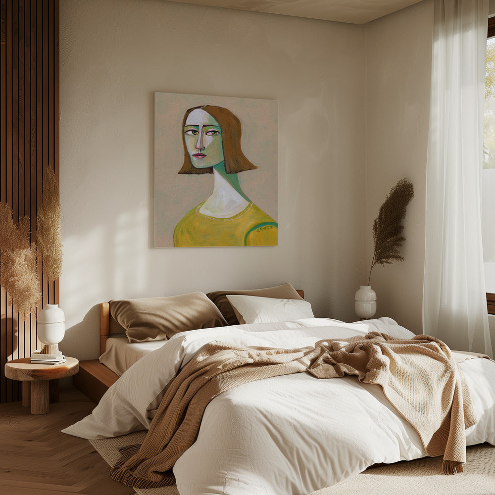 Brunette dame met de look | Canvas