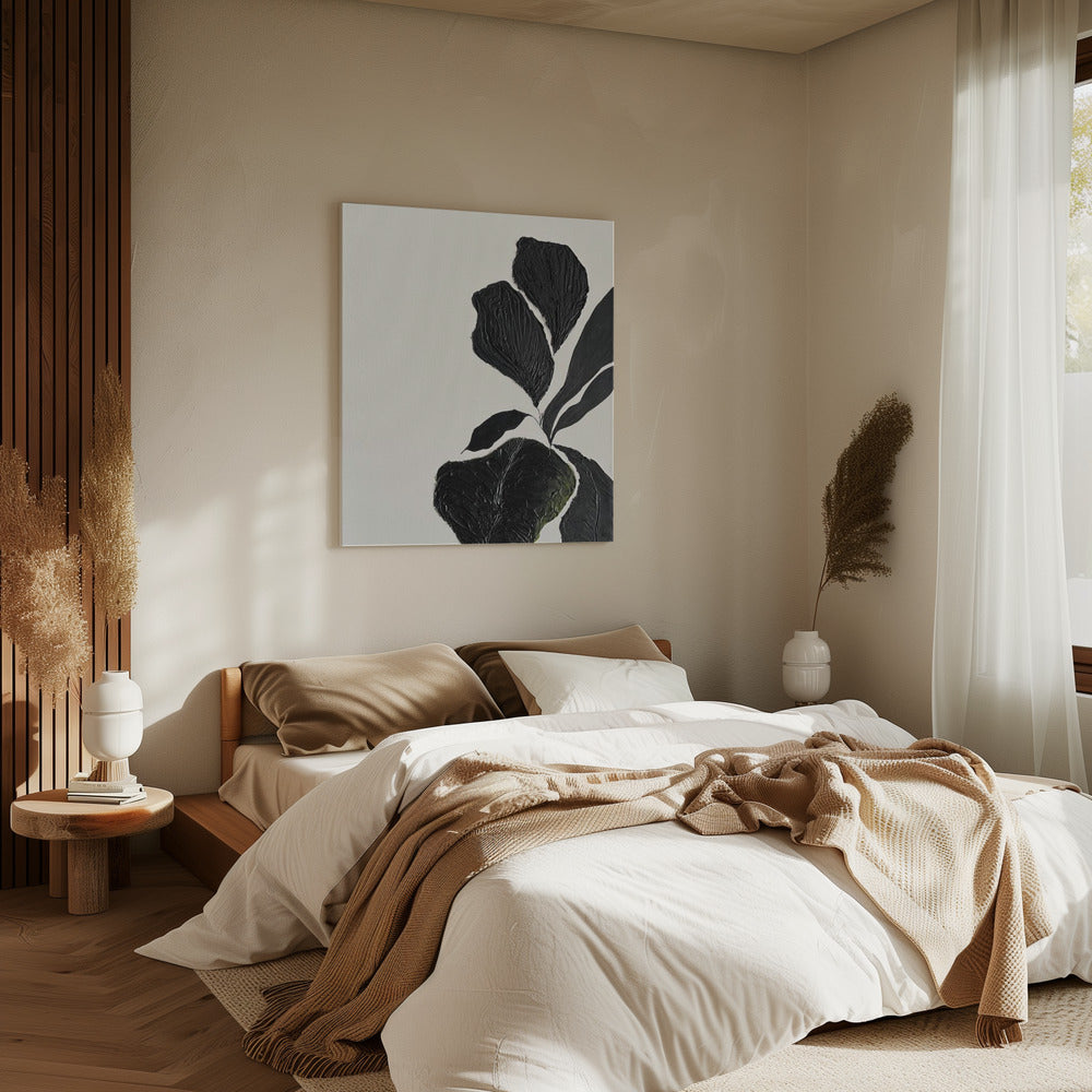 Gestructureerde blad elegantie | Canvas