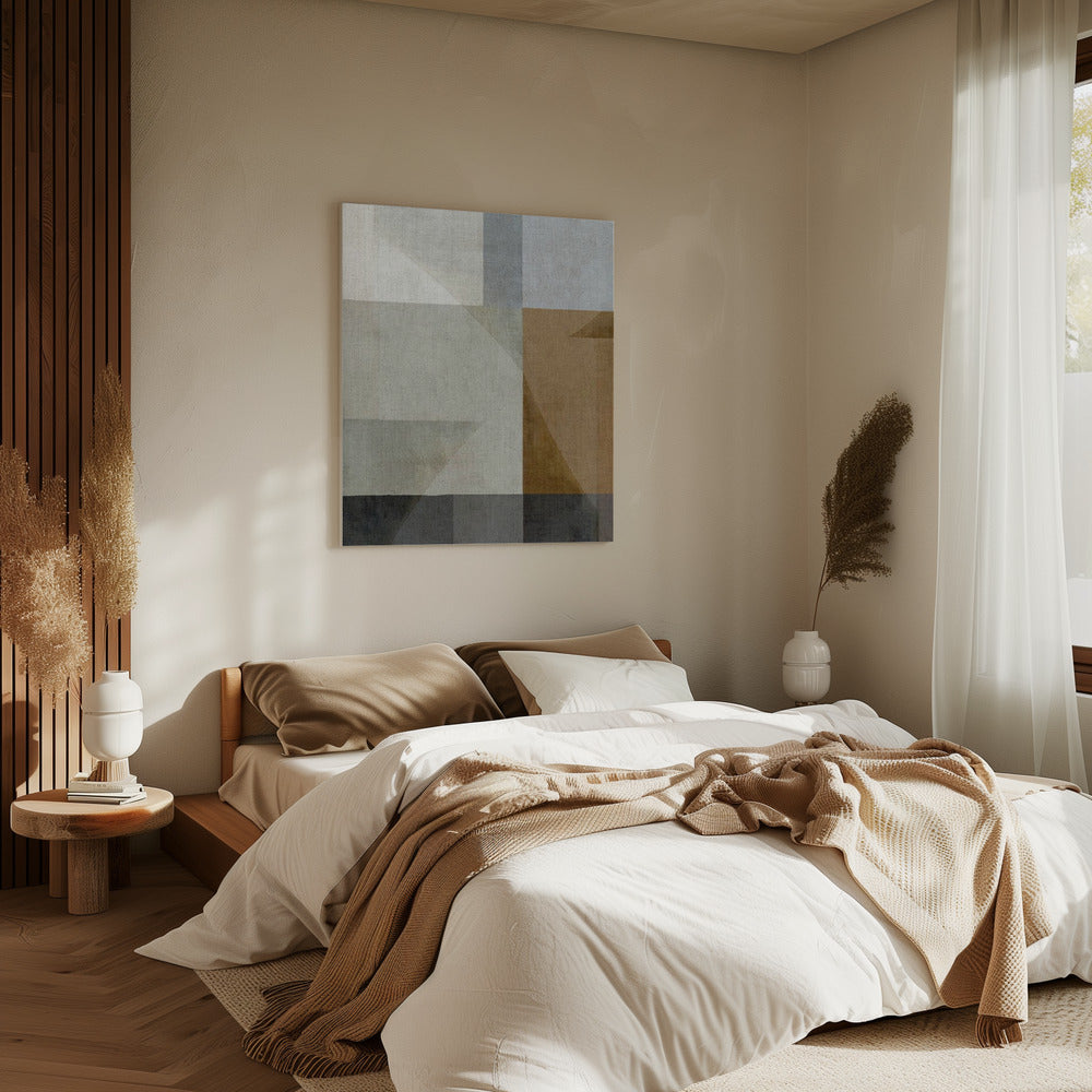 Gedempte geometrische vormen | Canvas