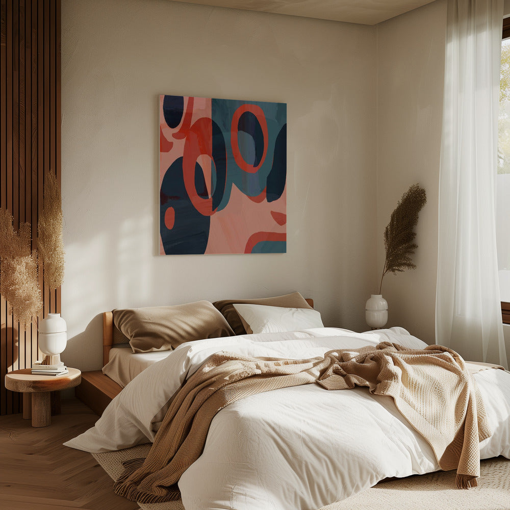 Geometrische vormen en levendige kleuren | Canvas