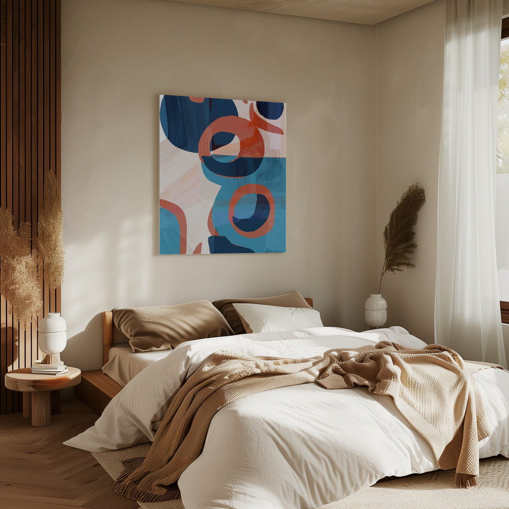 Geometrische vormen en levendige kleuren | Canvas