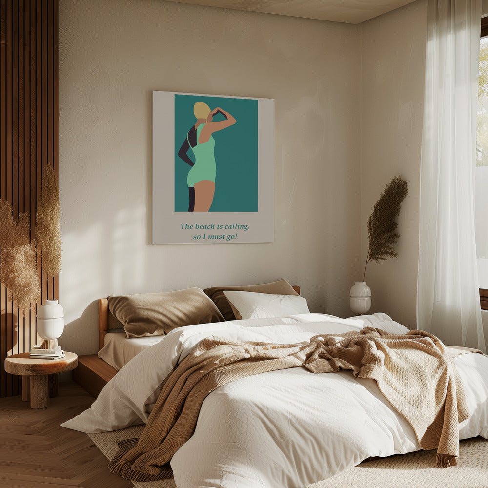 Vintage swimmer poster | Canvas