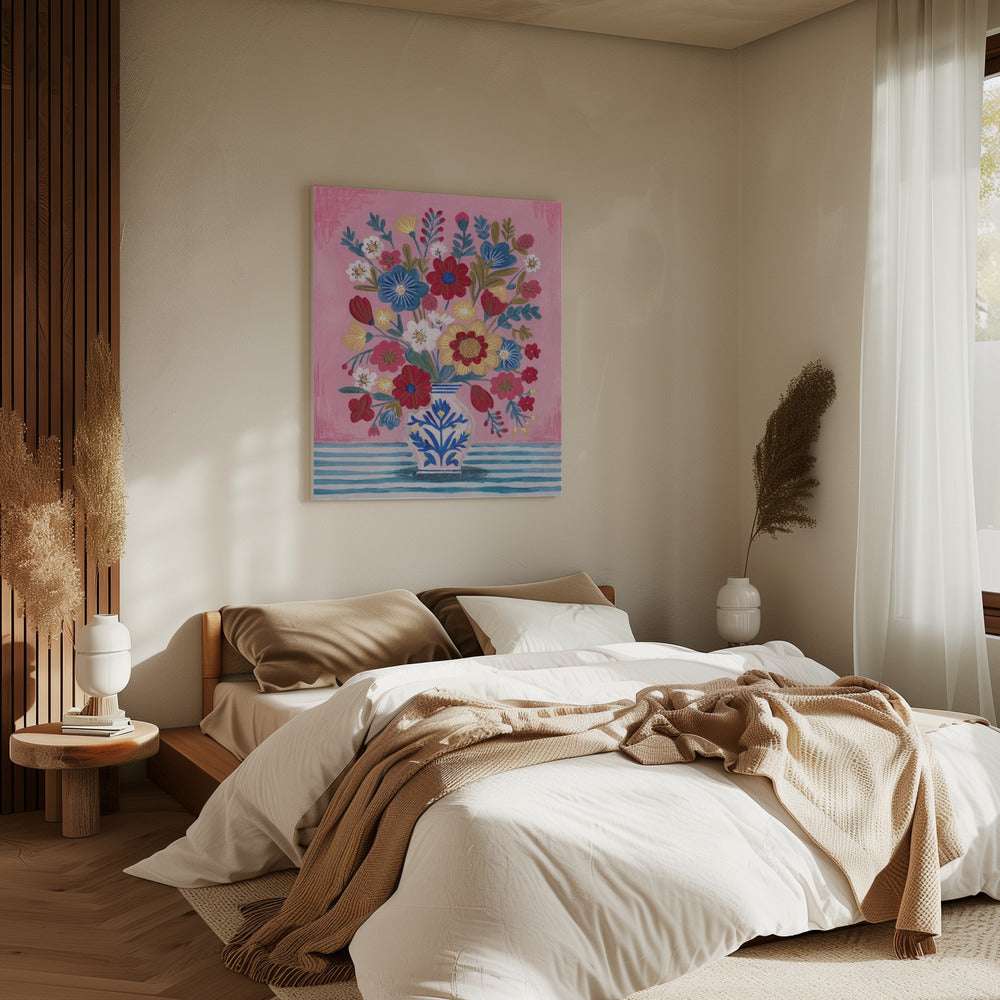 Vaas Overvloedig Bloemenstilleven | Canvas