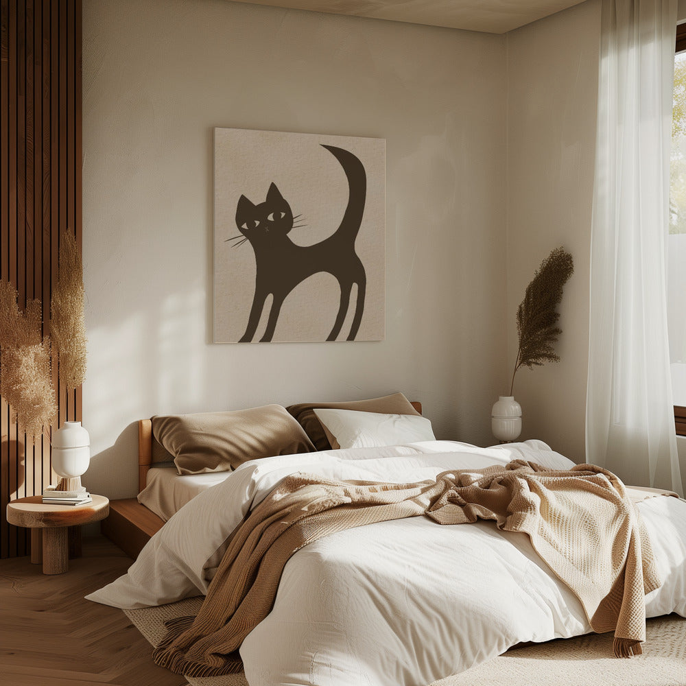 Bruine kat | Canvas
