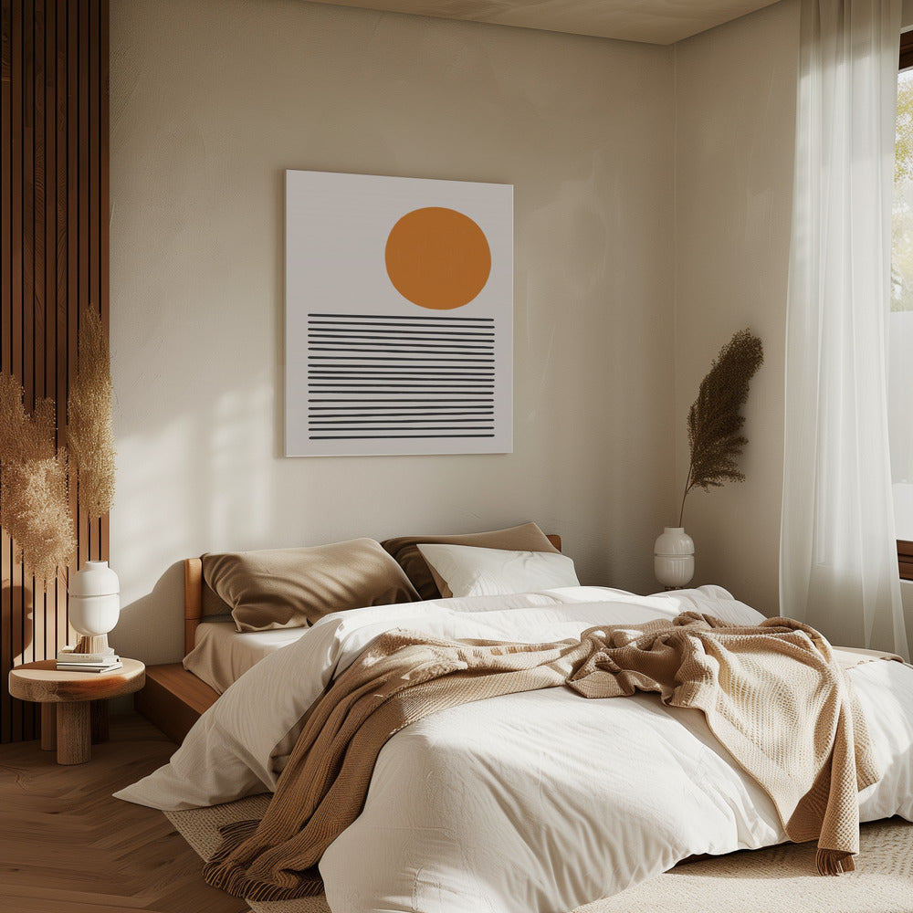 Minimalistisch zeelandschap | Canvas