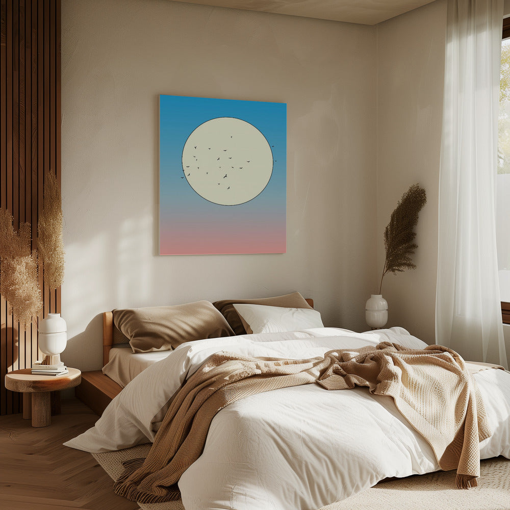 Vogels in de lucht | Canvas