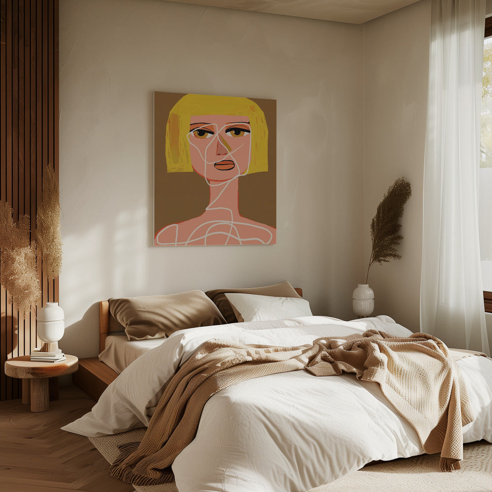 Vastgebonden vrouw Verward | Canvas