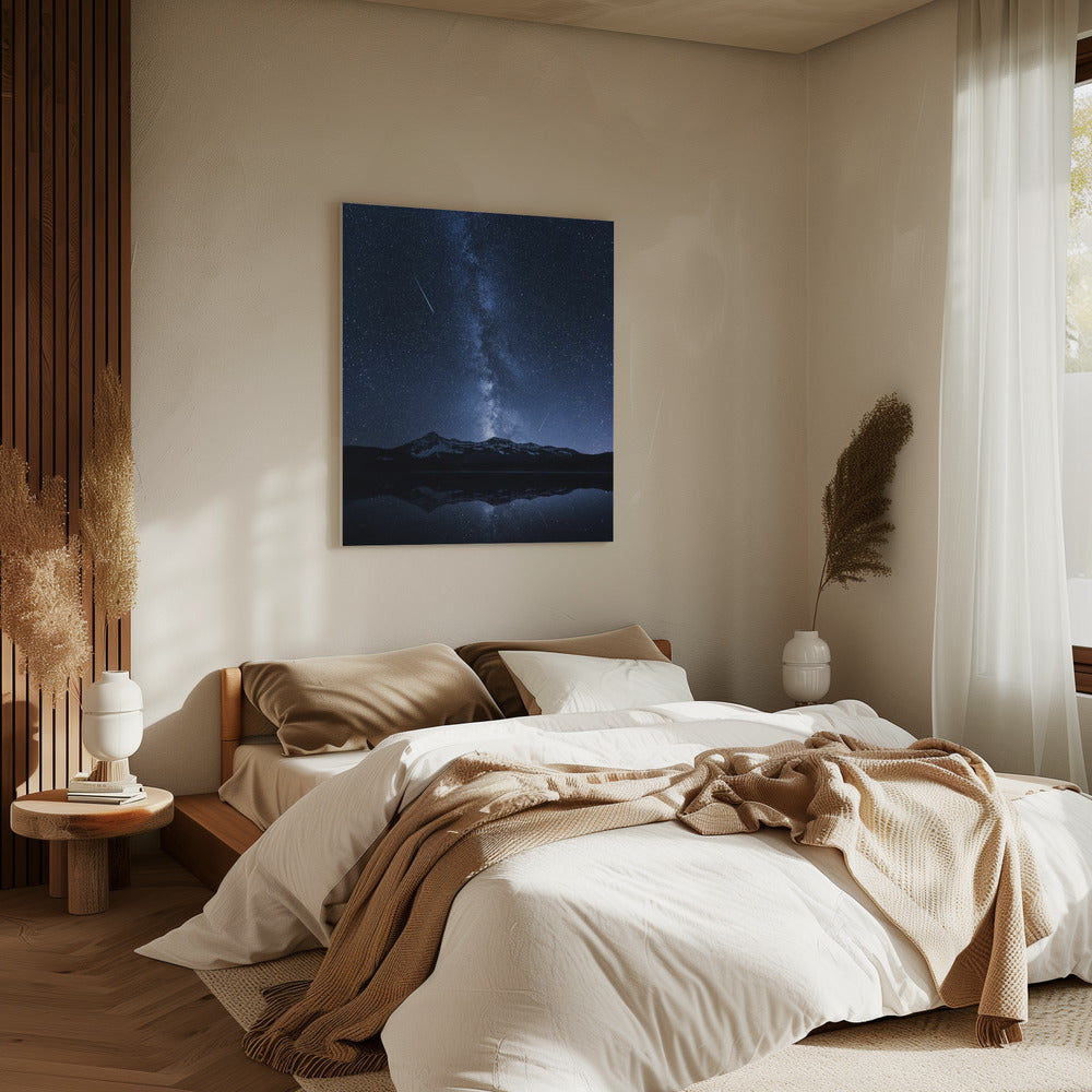 Reflectie van sterrenstelsels | Canvas