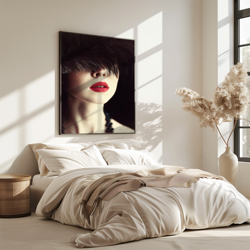 Lips and feather | Poster
