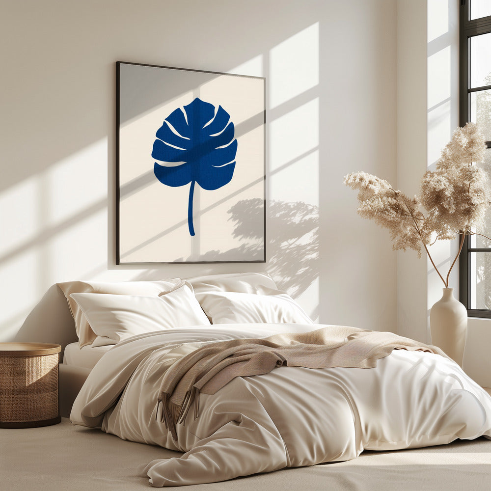 Monstera Canvas Blauw | Poster