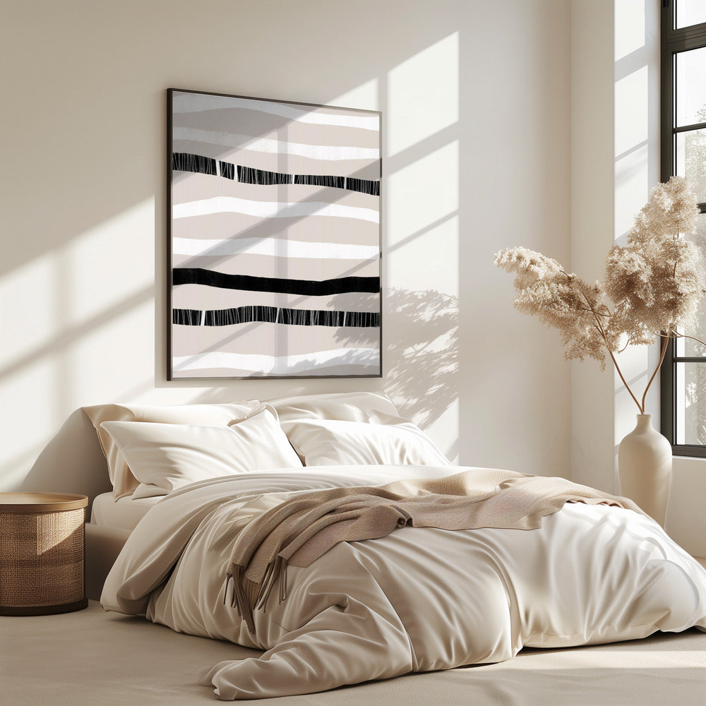 Monochrome golven | Poster