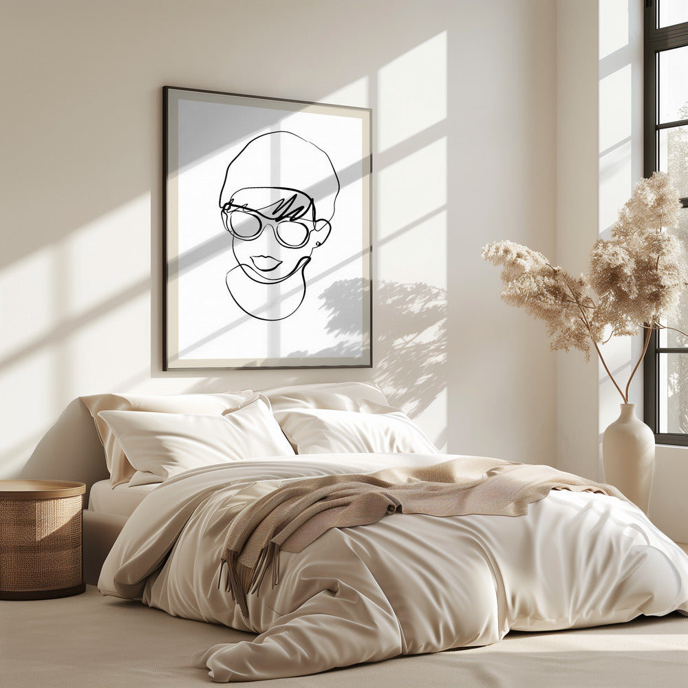 Portret van een moderne vrouw | Poster