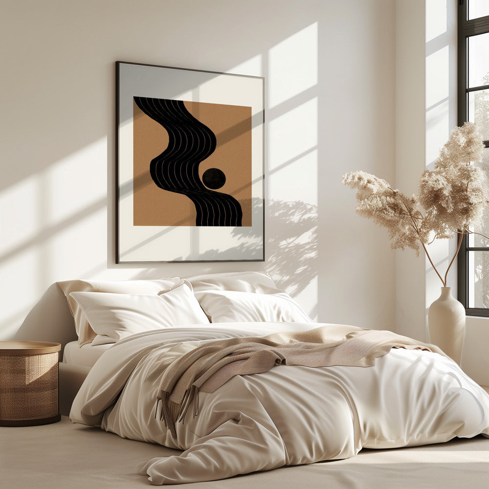 Harmonie van het gebogen pad | Poster
