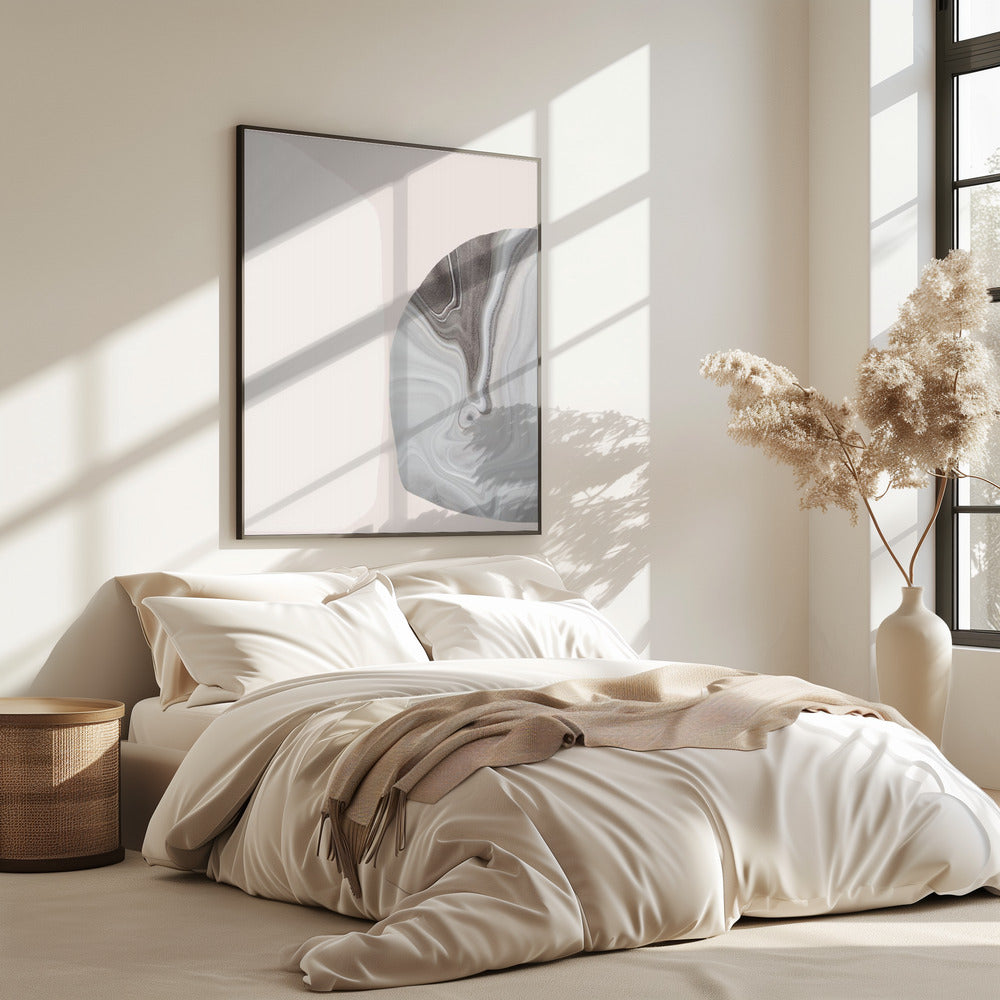 Marmertextuur met vloeiende lijnen | Poster