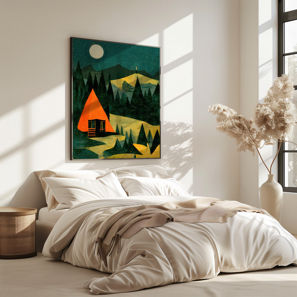Maanverlichte hutdroom | Poster