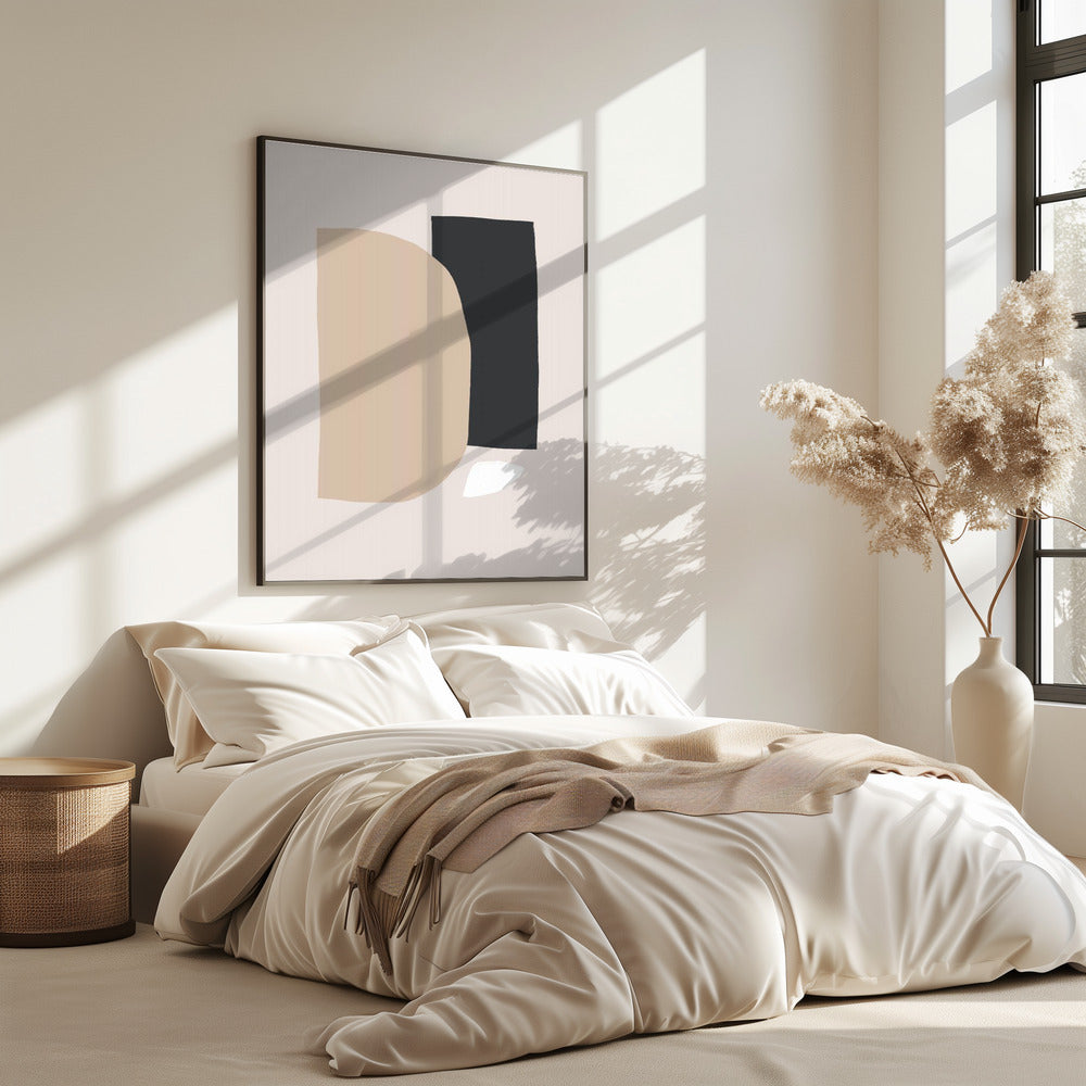 Geometrische vormen in neutrale tinten | Poster