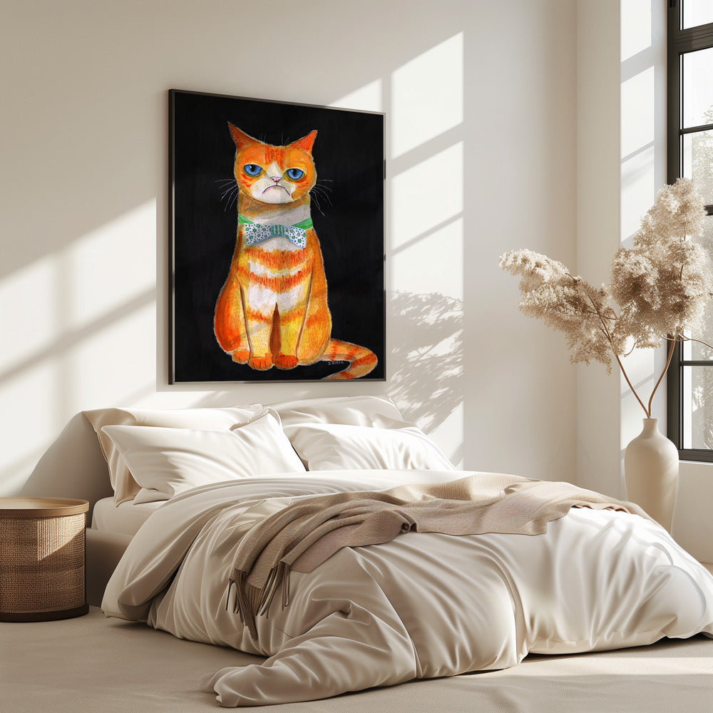 Droevige kat | Poster