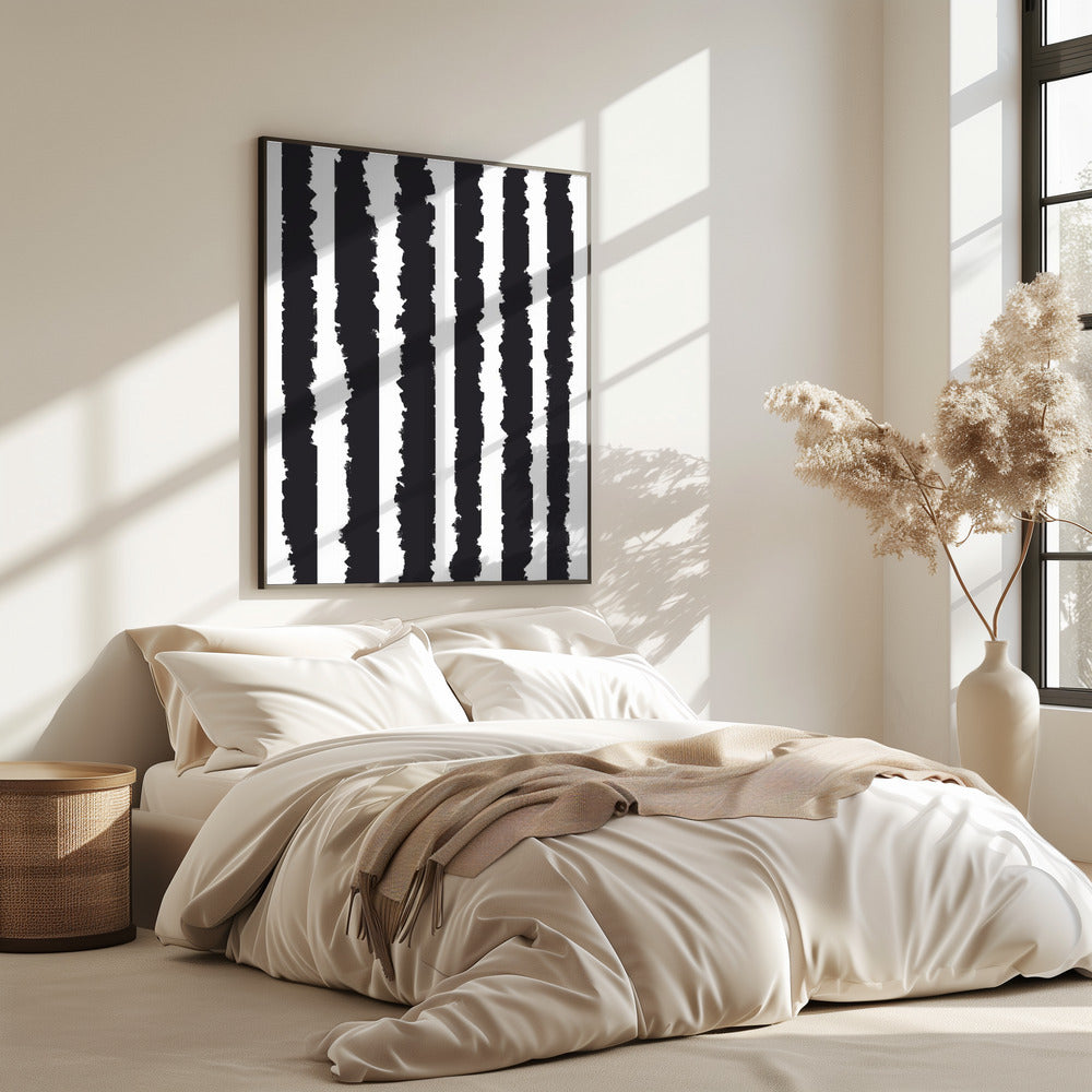 Verticale strepen met gekartelde randen | Poster