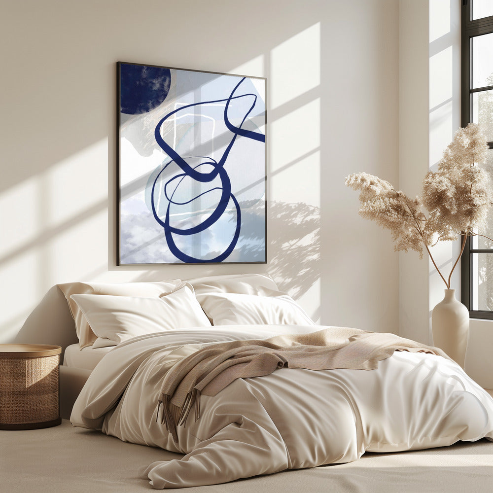 Lijnen van Blauw-2 | Poster