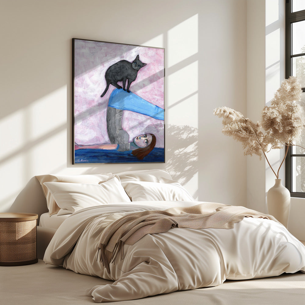 Yoga met mijn kat | Poster