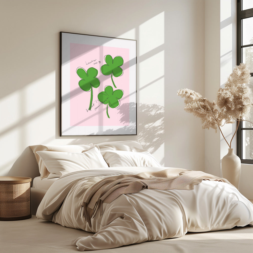 Drie geluksklavers | Poster