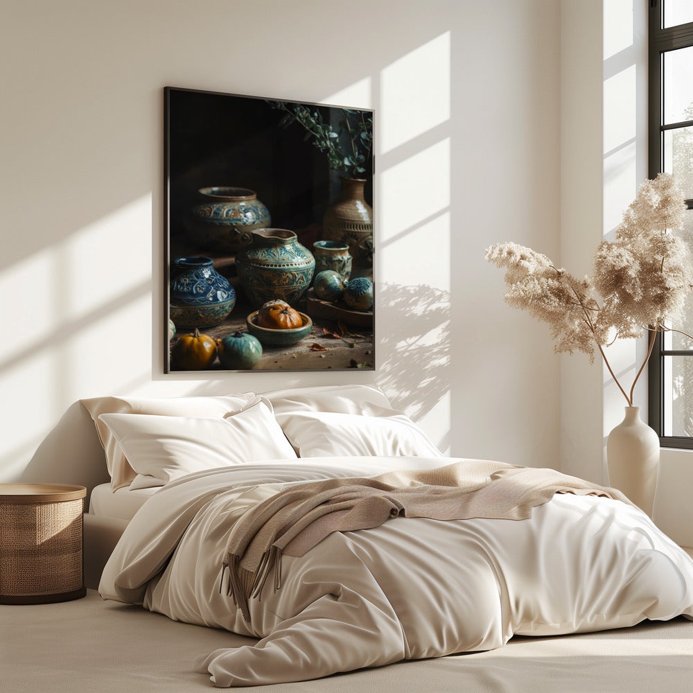 Ceramic Harvest Scene | Poster