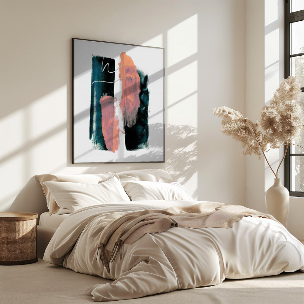 Abstracte penseelstreken 3x A1 | Poster