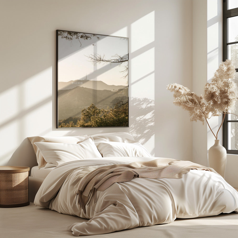 Zonsondergang boven Hollywood | Poster