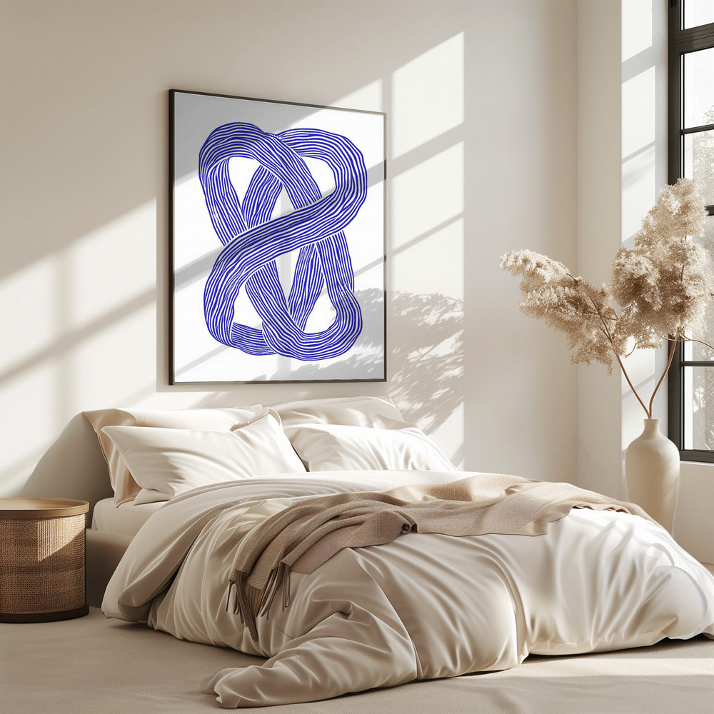 Blauwe Infinity Loop | Poster