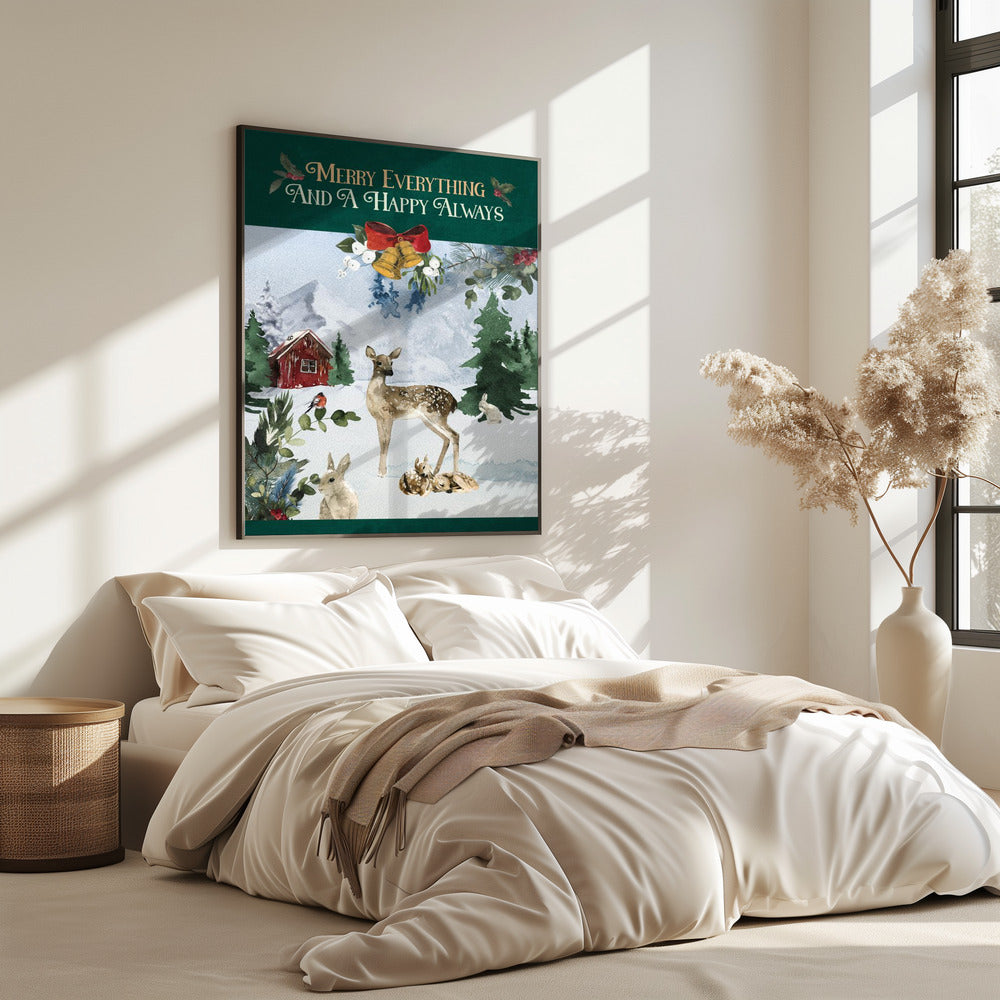 Vrolijk boslandschap | Poster