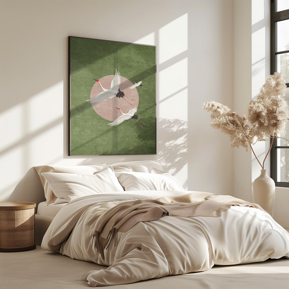 Kranen in vlucht | Poster