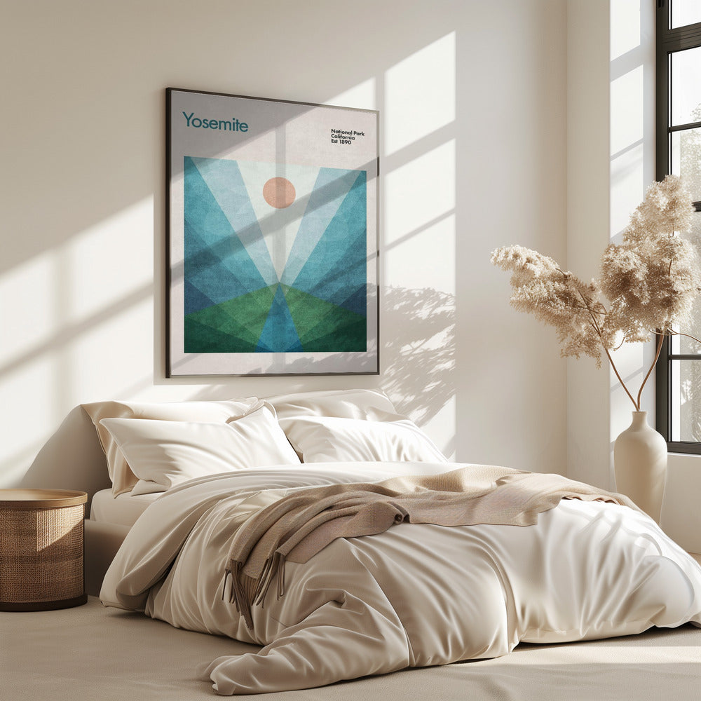 Geometrische zonsopgang | Poster