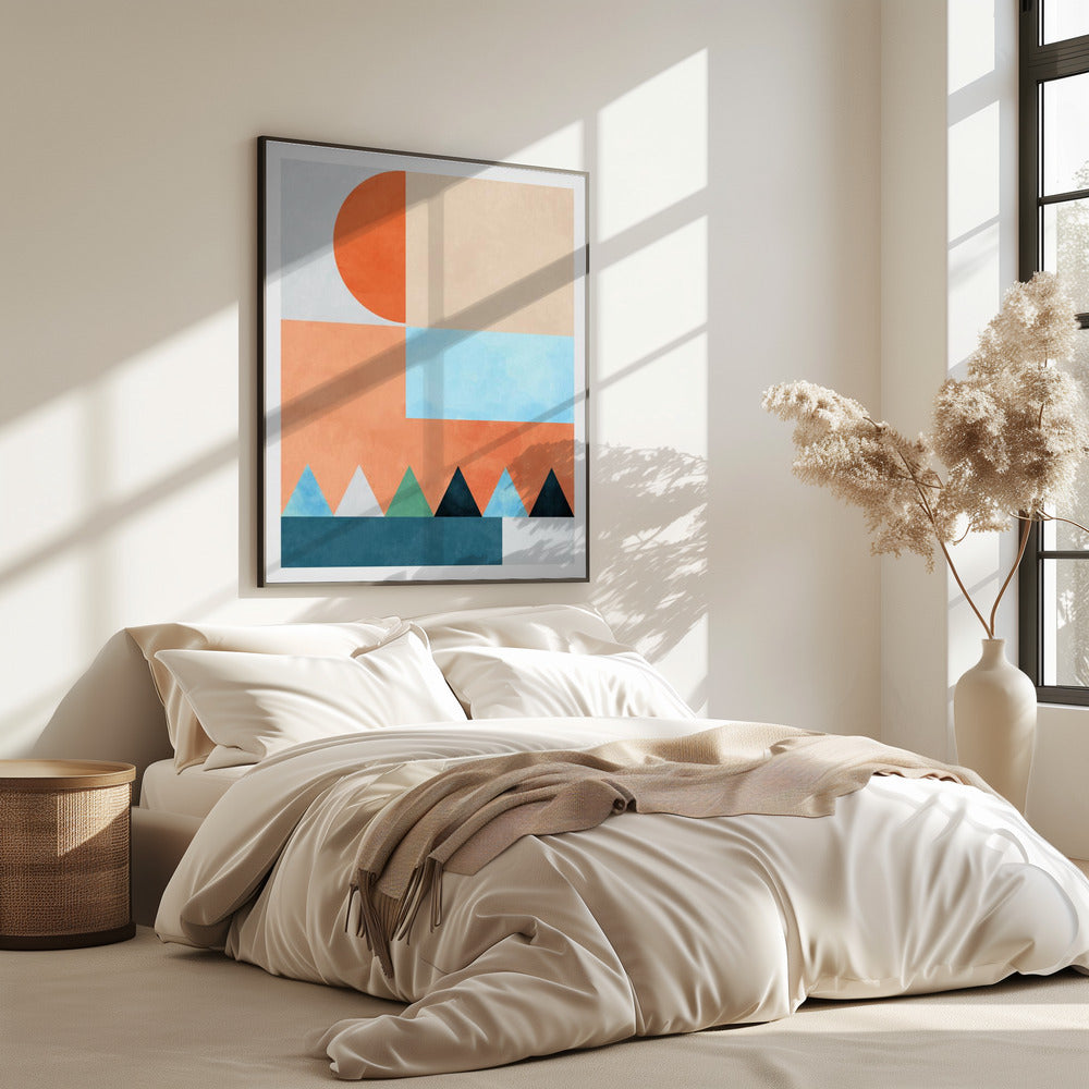 Ruimtes Blauwe Driehoek | Poster