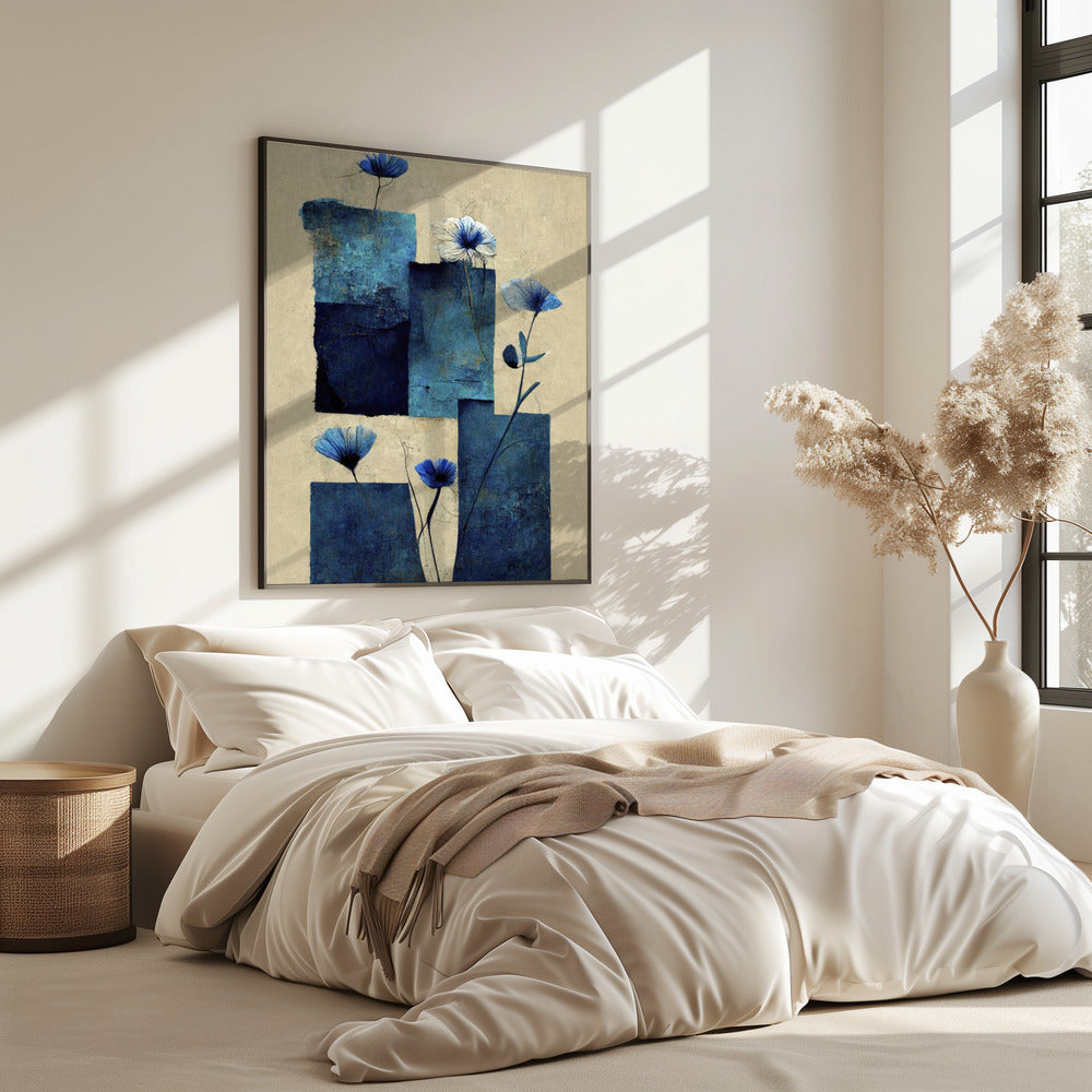 Blauwe Bloesems | Poster