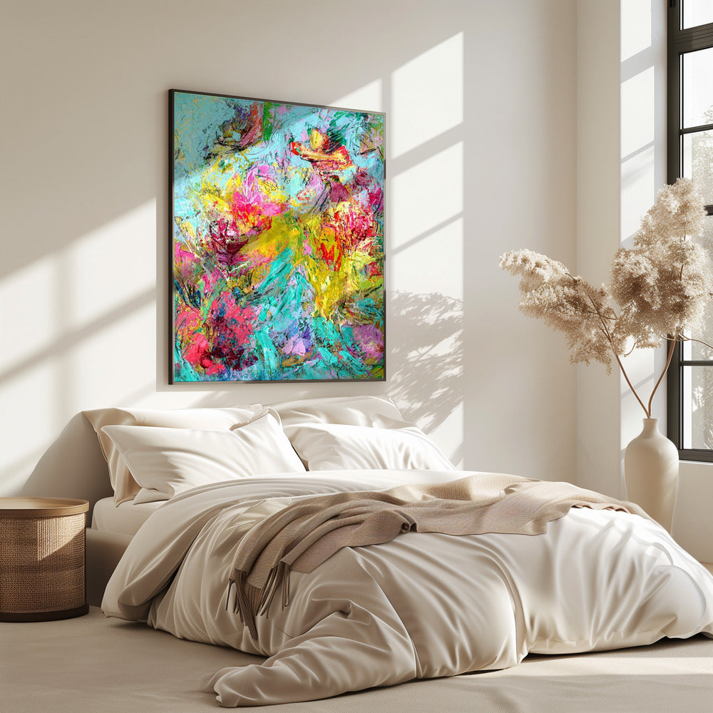 Expressionistisch kleurrijk abstract | Poster