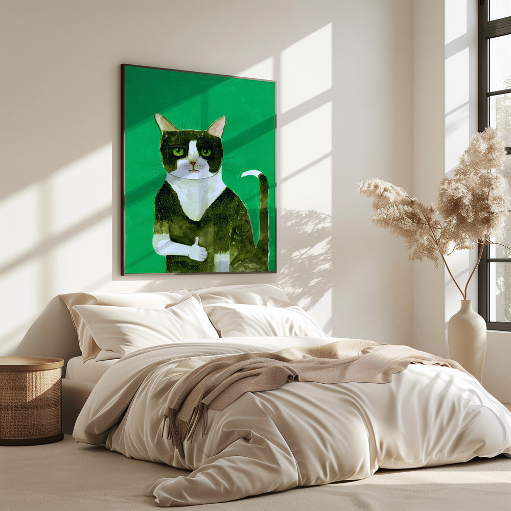 Tuxedo Cat Duimen Omhoog | Poster