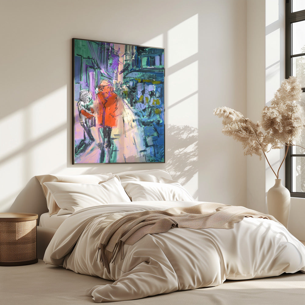 Levendige Straatwandeling | Poster