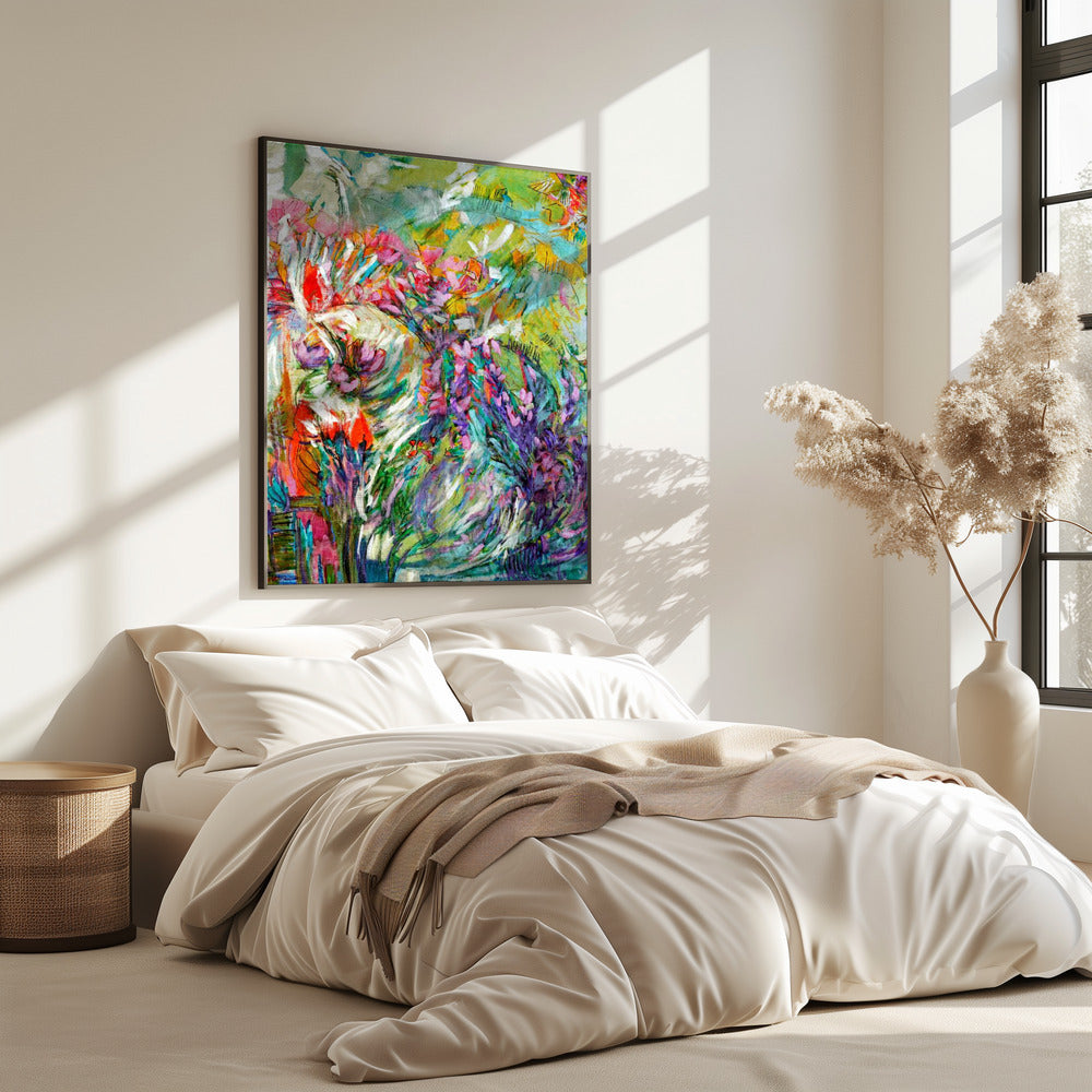 Roze bloesems abstract | Poster