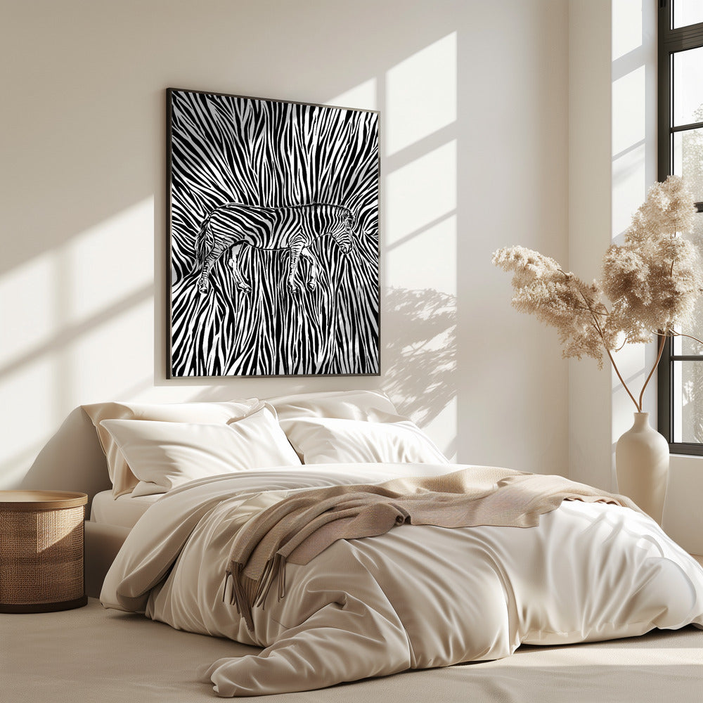 Afrikaanse zebra gestreepte camouflage | Poster