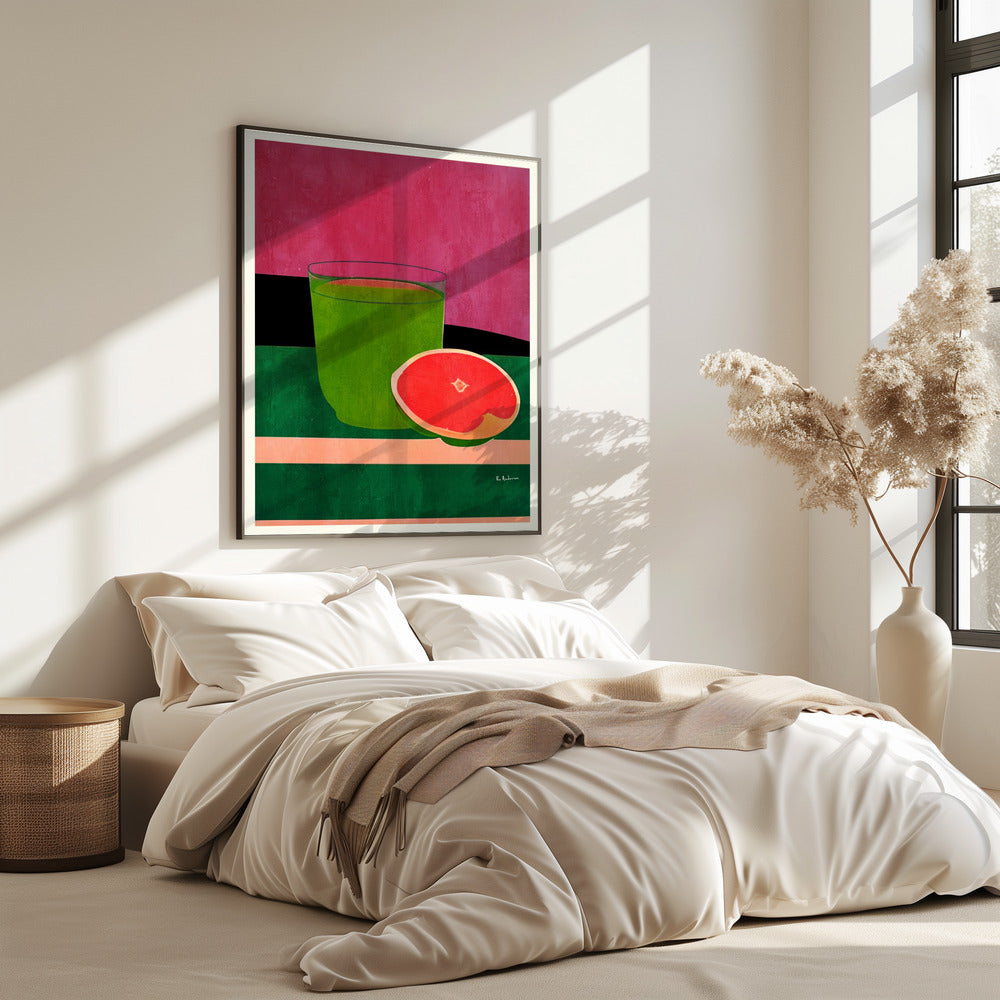 Roze, kleine grapefruit | Poster