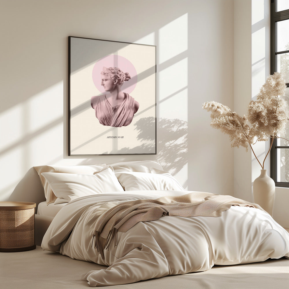 Roze Artemis met Halo | Poster