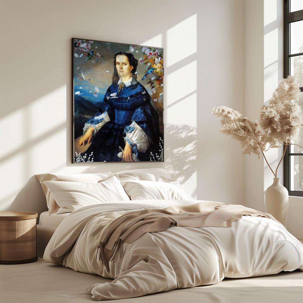 Bloeiende kolibrie | Poster